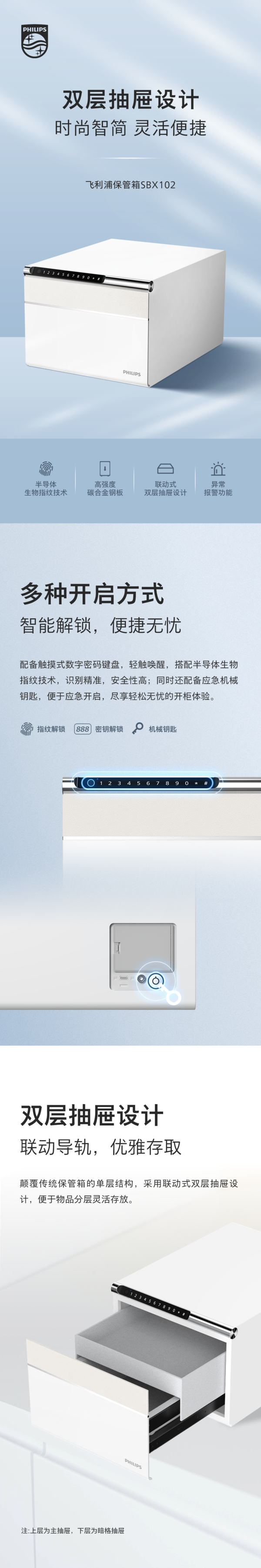 飞利浦保管箱SBX102